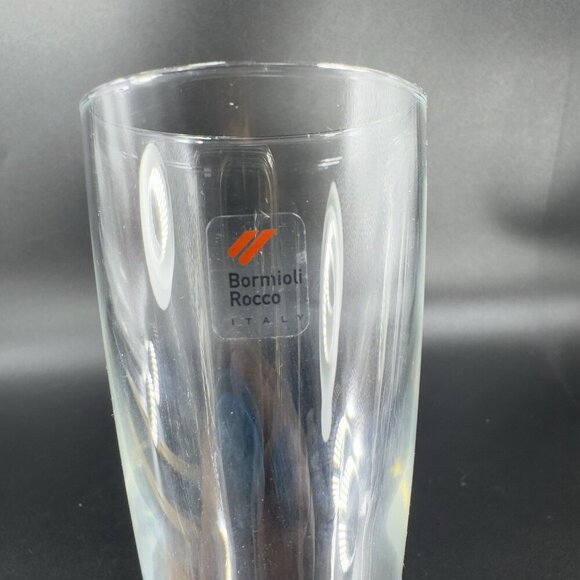 Bormioli Rocco Italian Glasses Cups Flutes Set 3 Smokey Olive Swirl Stem Clear - Picture 4 of 10